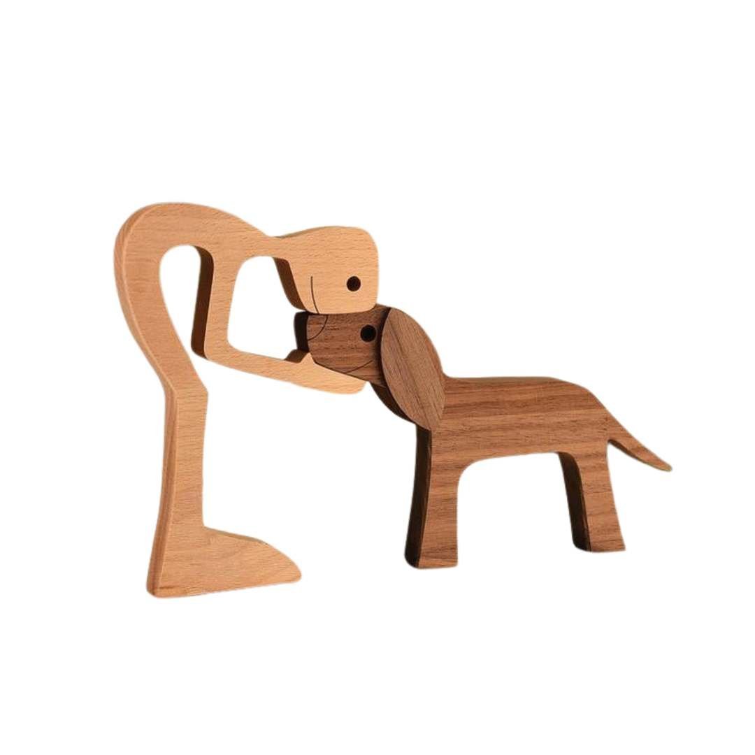 Novita Casa - Handmade Wooden Dog Sculpture - Novita Casa