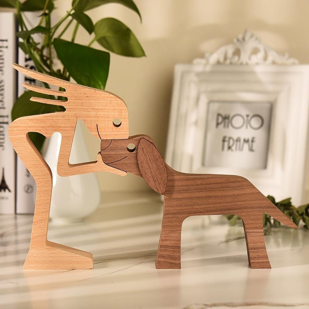 Novita Casa - Handmade Wooden Dog Sculpture - Novita Casa