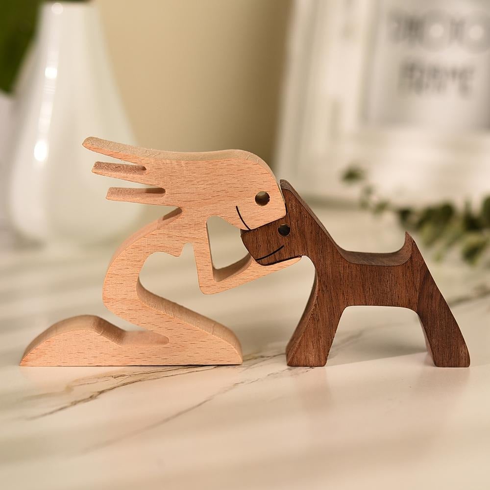Novita Casa - Handmade Wooden Dog Sculpture - Novita Casa