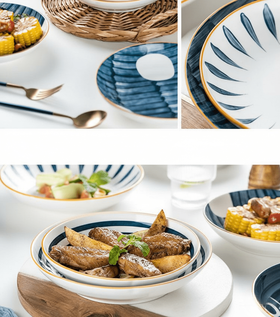 Novita Casa - Japanese - Inspired Ceramic Plate Set - Novita Casa