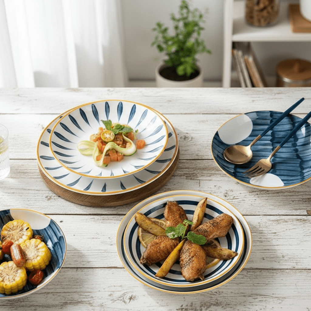 Novita Casa - Japanese - Inspired Ceramic Plate Set - Novita Casa