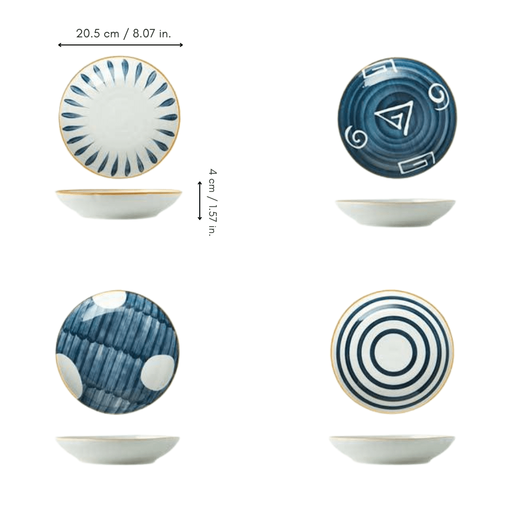 Novita Casa - Japanese - Inspired Ceramic Plate Set - Novita Casa