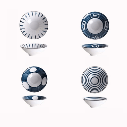 Novita Casa - Japanese Navy Ceramic Bowl Set - Novita Casa