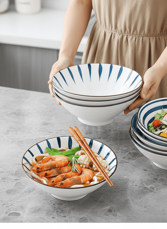 Novita Casa - Japanese Navy Ceramic Bowl Set - Novita Casa