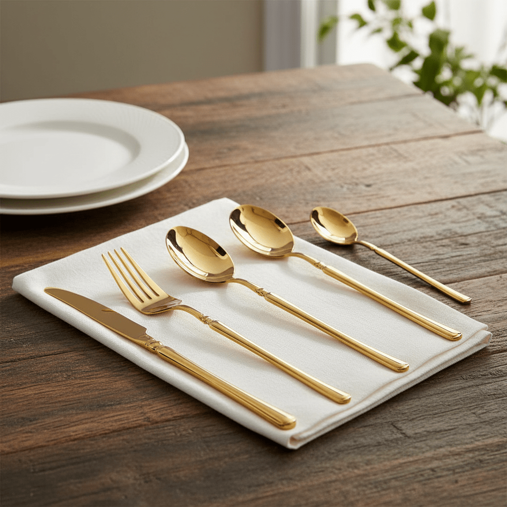 Novita Casa – Luxury Gold - Plated Cutlery Set - Novita Casa