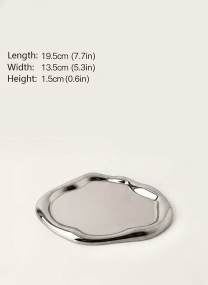 Novita Casa - Minimalist Chrome Trinket Dish - Novita Casa