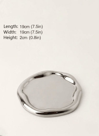 Novita Casa - Minimalist Chrome Trinket Dish - Novita Casa