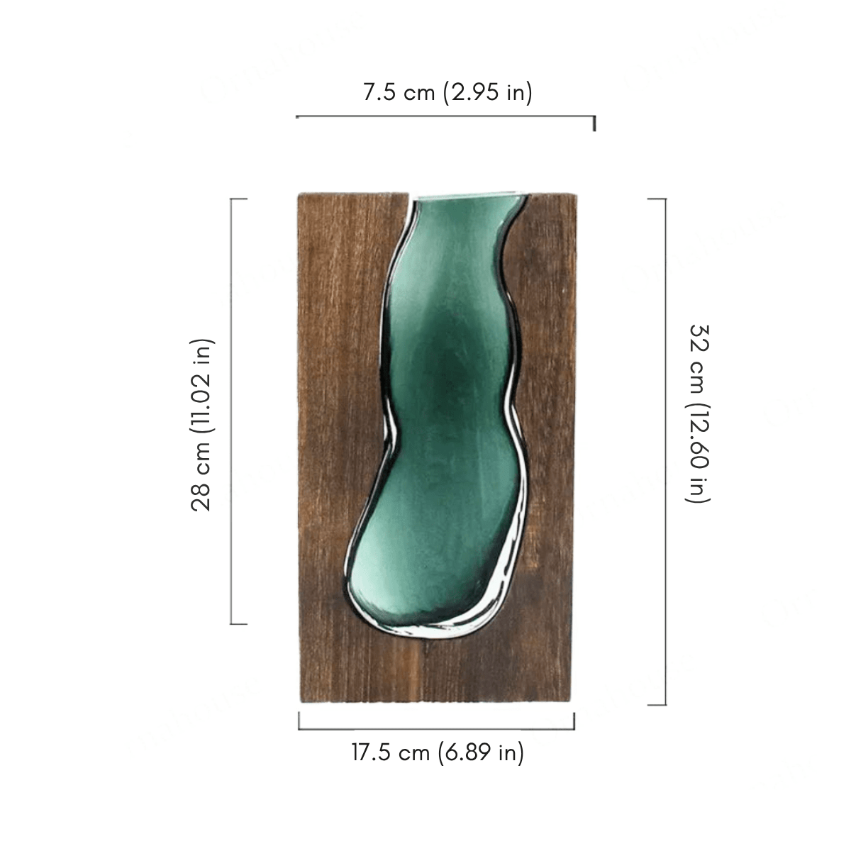 Novita Casa - Minimalist Wood and Glass Vase - Novita Casa