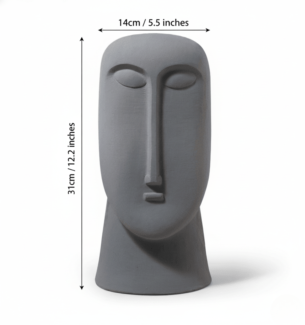 Novita Casa - Modern Abstract Face Ceramic Vase - Novita Casa