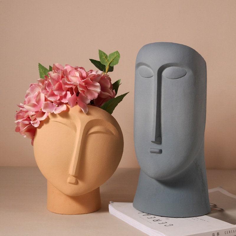 Novita Casa - Modern Abstract Face Ceramic Vase - Novita Casa