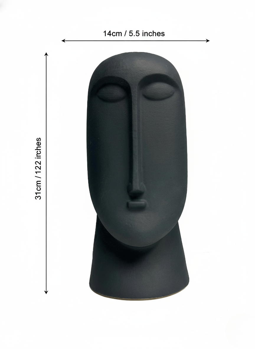 Novita Casa - Modern Abstract Face Ceramic Vase - Novita Casa