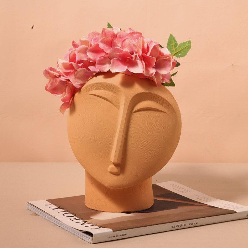 Novita Casa - Modern Abstract Face Ceramic Vase - Novita Casa