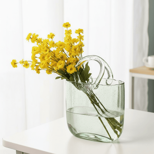 Novita Casa - Modern Art Glass Tote Vase - Novita Casa