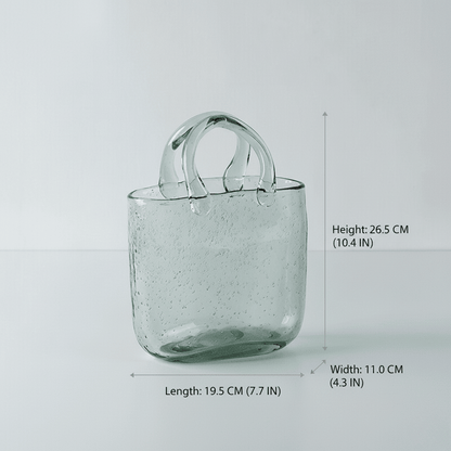Novita Casa - Modern Art Glass Tote Vase - Novita Casa
