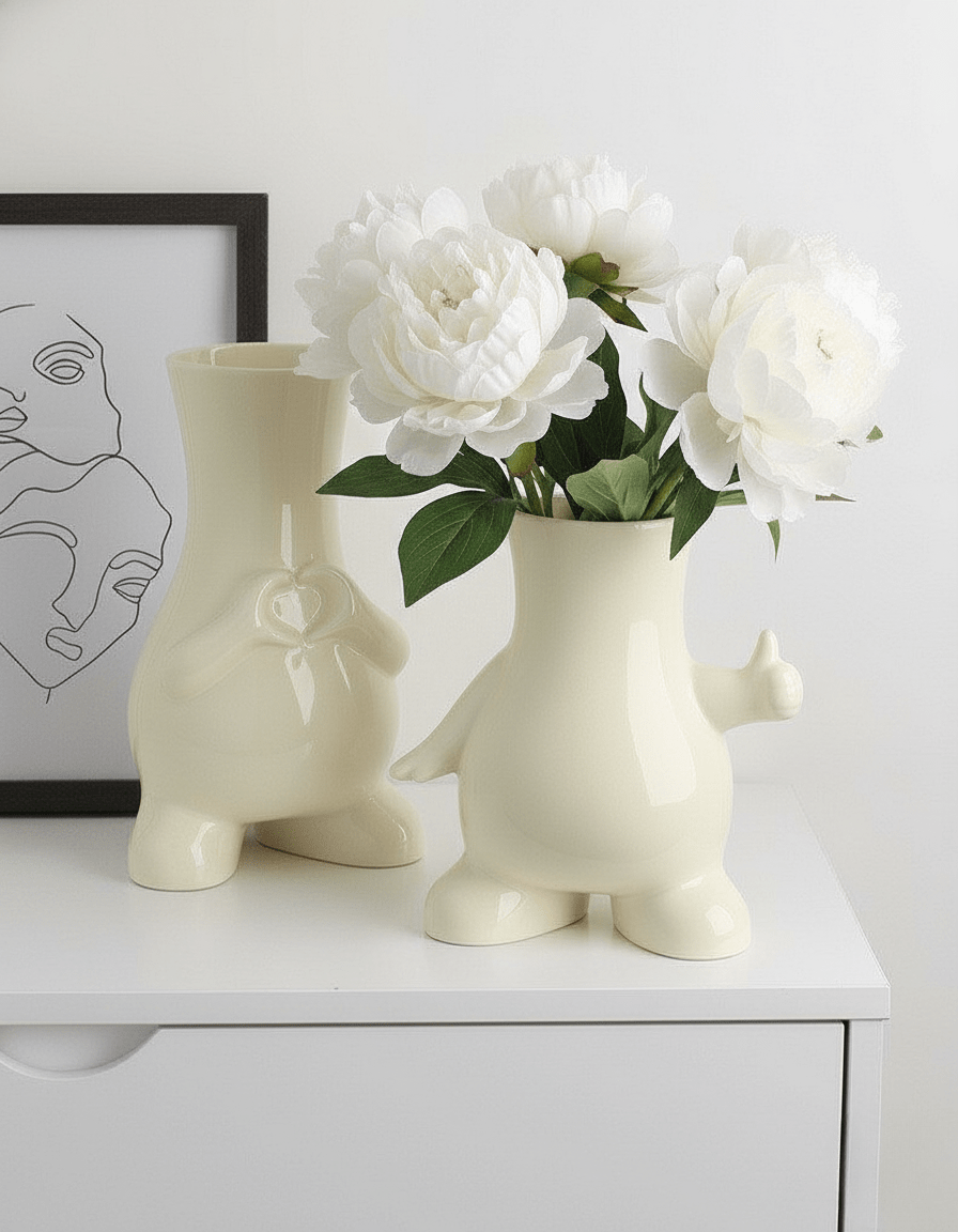 Novita Casa - Modern Monochrome Ceramic Vase - Novita Casa
