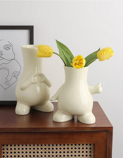 Novita Casa - Modern Monochrome Ceramic Vase - Novita Casa