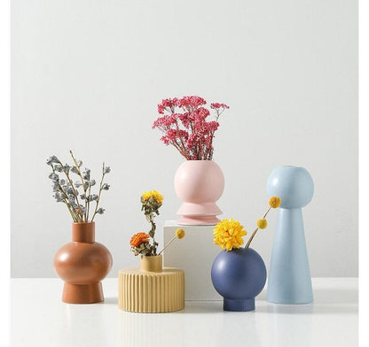 Novita Casa - Modern Pastel Ceramic Vase Set - Novita Casa