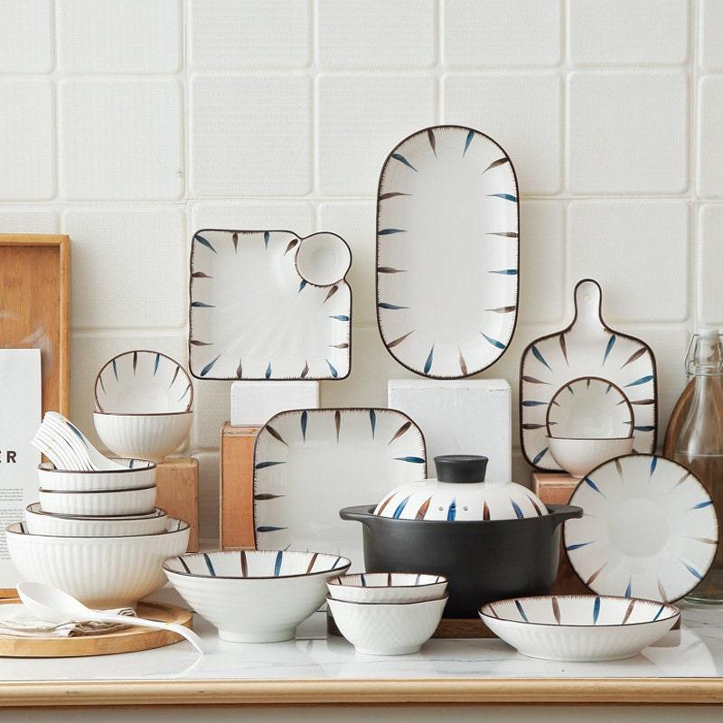 Novita Casa - Modern Striped Ceramic Tableware - Novita Casa