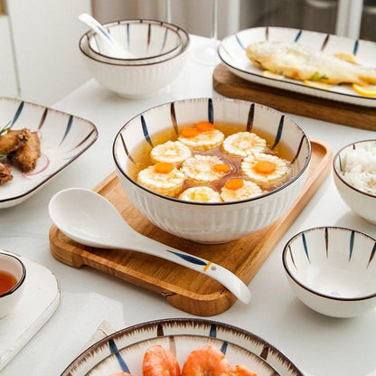 Novita Casa - Modern Striped Ceramic Tableware - Novita Casa