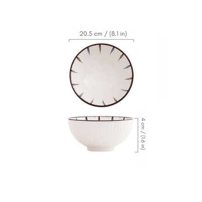 Novita Casa - Modern Striped Ceramic Tableware - Novita Casa