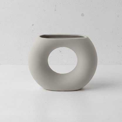 Novita Casa – Nordic Ceramic Vase Decor 10in Irregular Shape High - Quality Minimalist Design - Novita Casa
