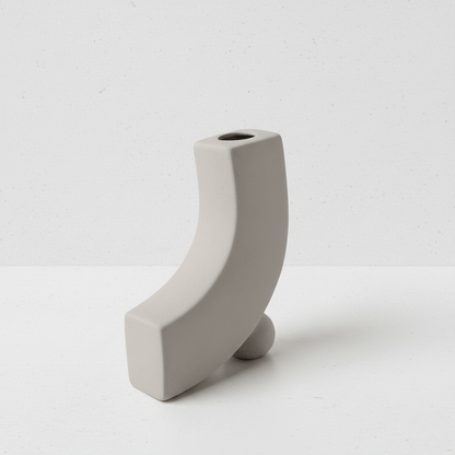 Novita Casa – Nordic Ceramic Vase Decor 10in Irregular Shape High - Quality Minimalist Design - Novita Casa