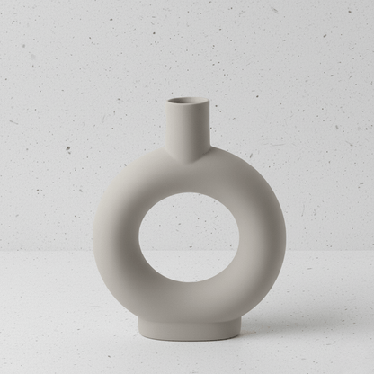 Novita Casa – Nordic Ceramic Vase Decor 10in Irregular Shape High - Quality Minimalist Design - Novita Casa
