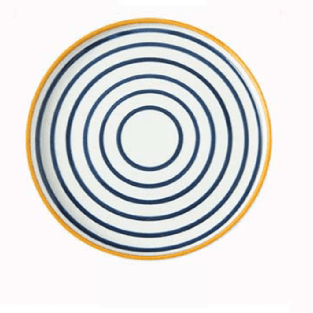 Novita Casa - Patterned Ceramic Round Steak Plate - Novita Casa