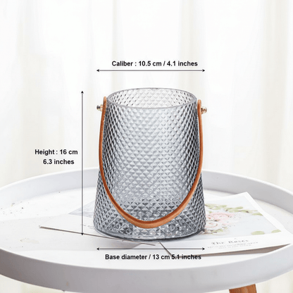 Novita Casa - Stylish Leather Tote Vase Set - Novita Casa