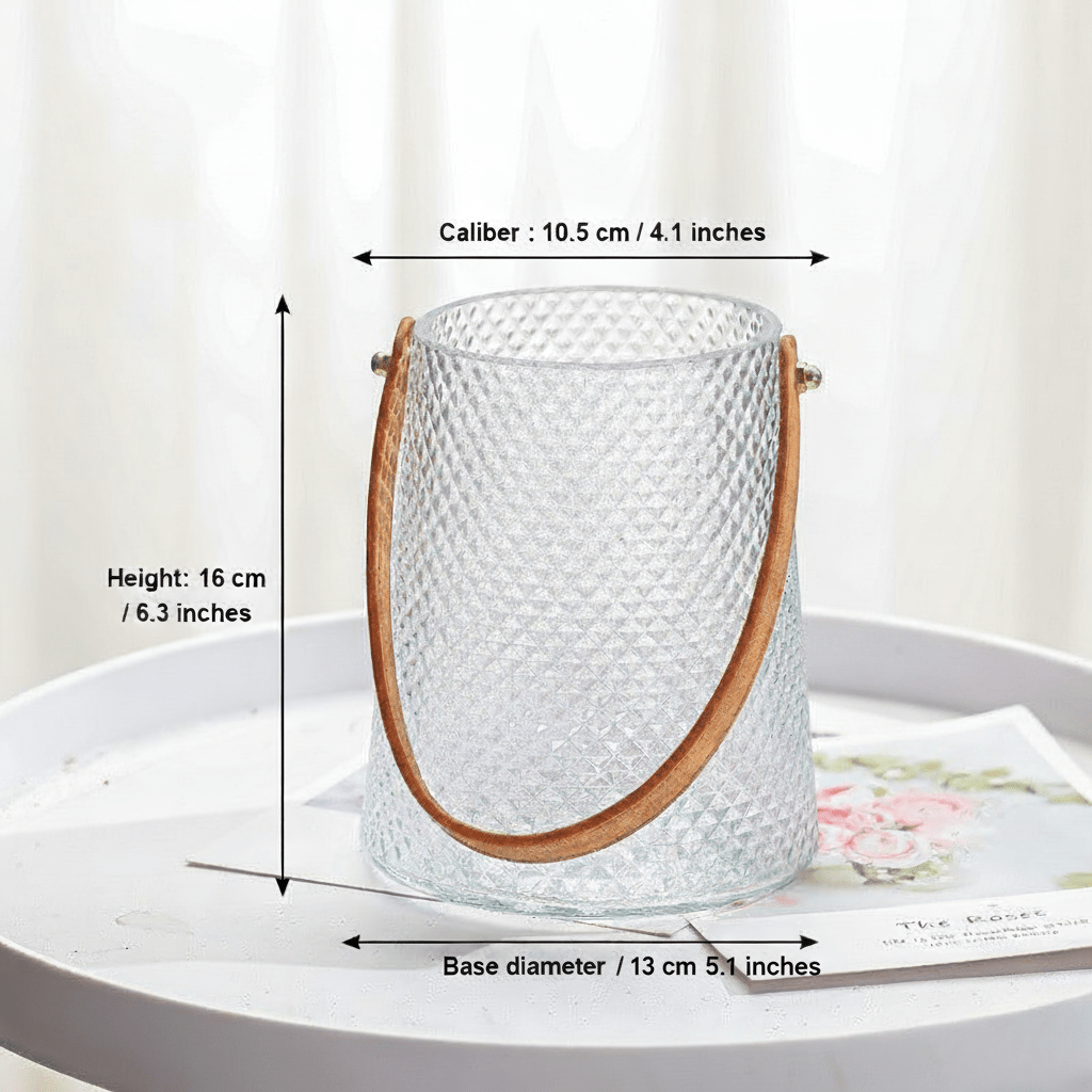 Novita Casa - Stylish Leather Tote Vase Set - Novita Casa