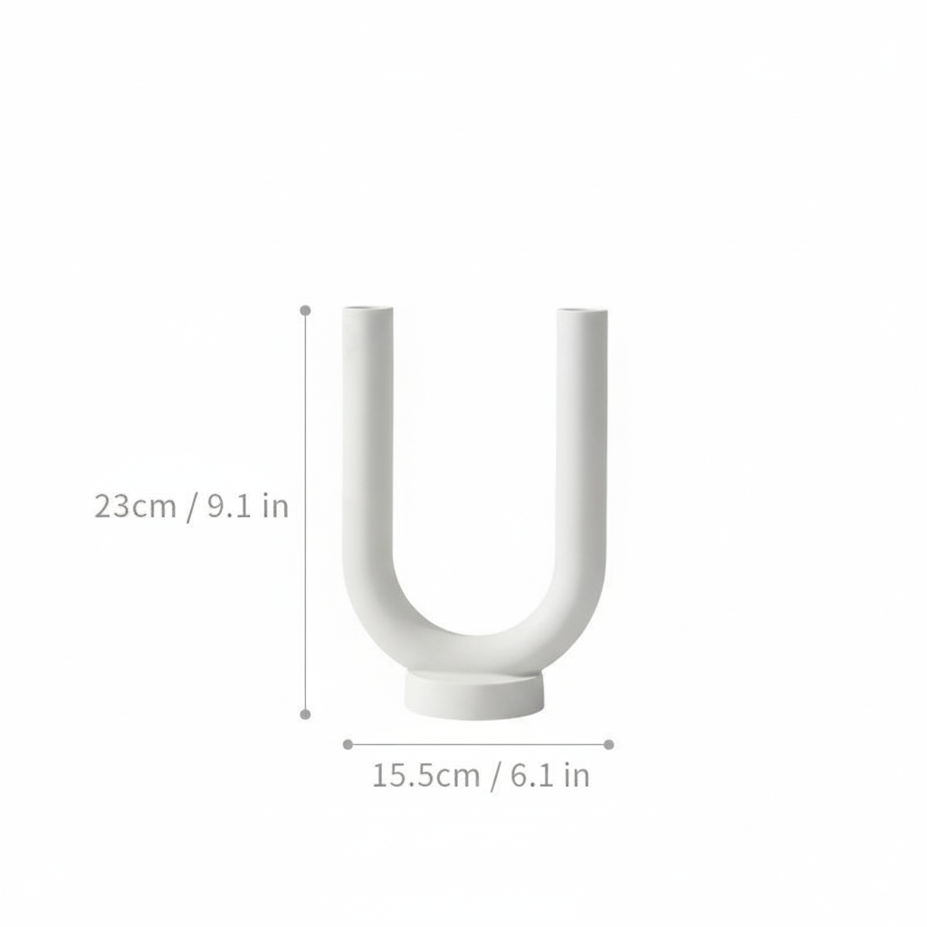 Novita Casa - White Clay Candle Holder - Novita Casa