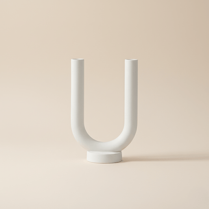 Novita Casa - White Clay Candle Holder - Novita Casa