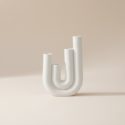 Novita Casa - White Clay Candle Holder - Novita Casa