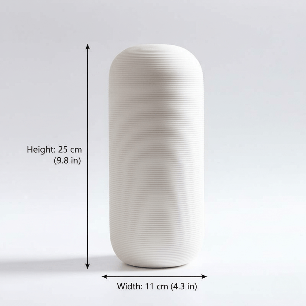 Novita Casa – White Nordic Ceramic Vase Decor Minimalist Matte Design - Novita Casa