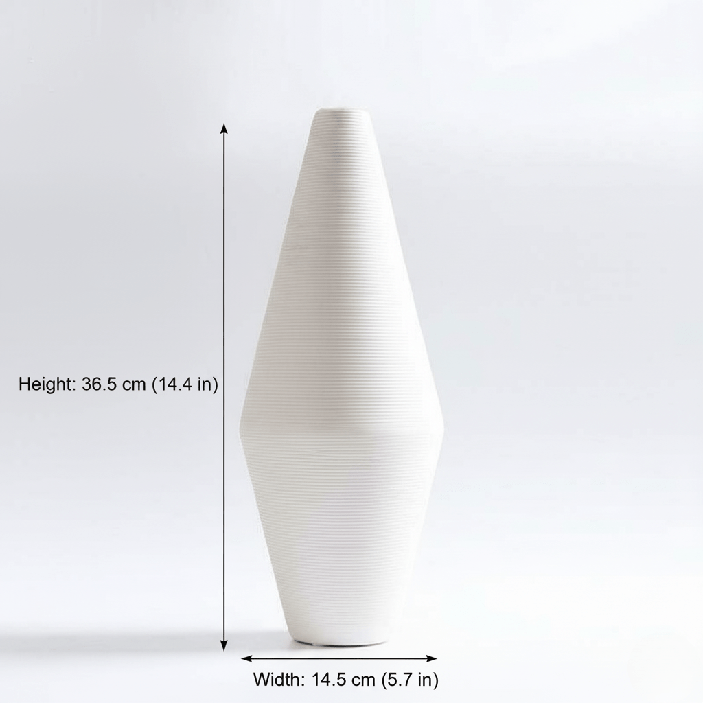 Novita Casa – White Nordic Ceramic Vase Decor Minimalist Matte Design - Novita Casa