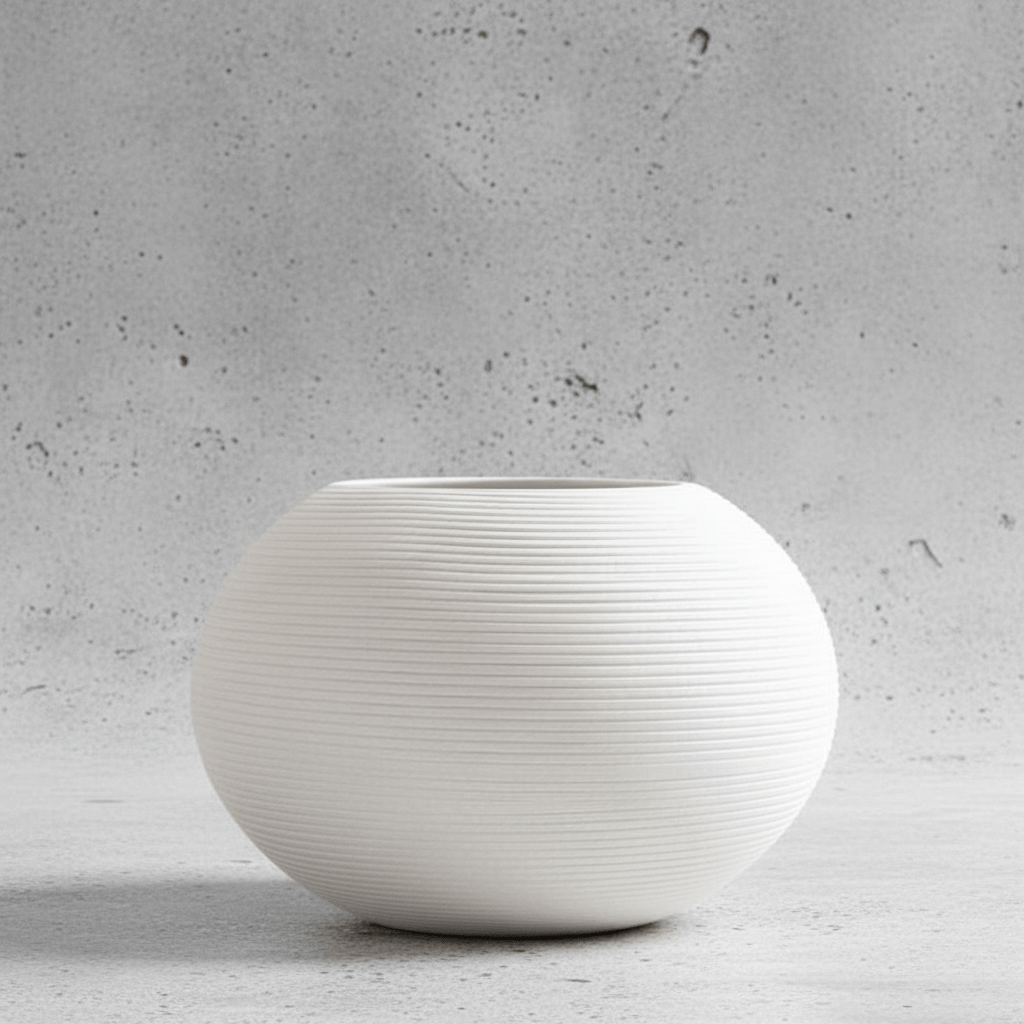 Novita Casa – White Nordic Ceramic Vase Decor Minimalist Matte Design - Novita Casa
