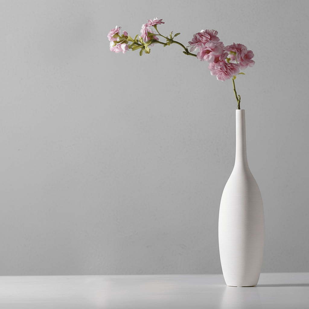 Novita Casa – White Nordic Ceramic Vase Decor Minimalist Matte Design - Novita Casa