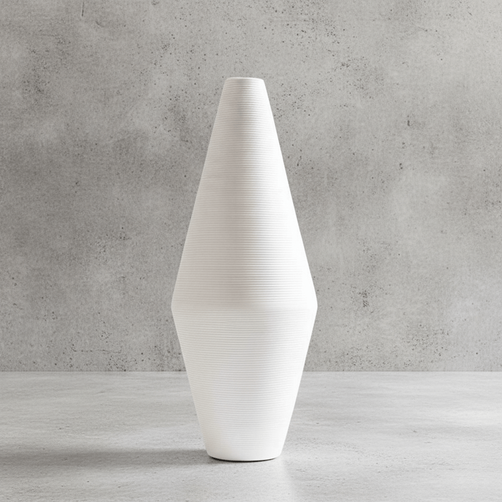 Novita Casa – White Nordic Ceramic Vase Decor Minimalist Matte Design - Novita Casa