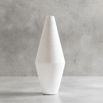 Novita Casa – White Nordic Ceramic Vase Decor Minimalist Matte Design - Novita Casa